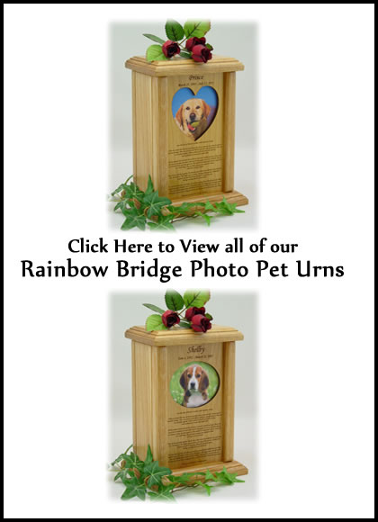 Rainbow Bridge Urns - Photo Pet Urns